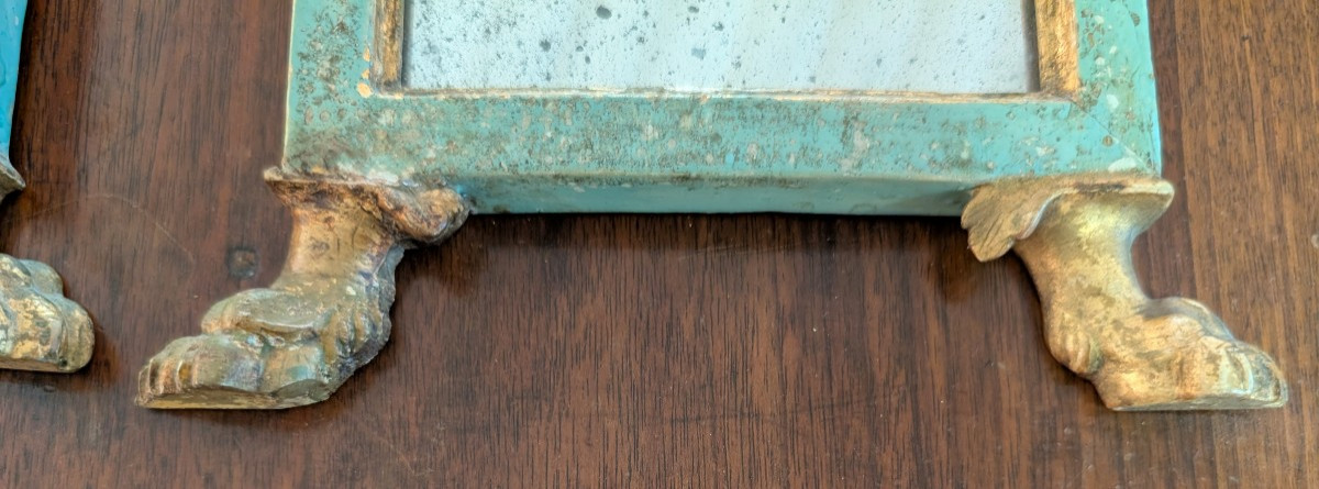 Pair Of Genoese Neoclassical Mirrors, Formerly Cantaglorie Elements – Late 18th Century-photo-2