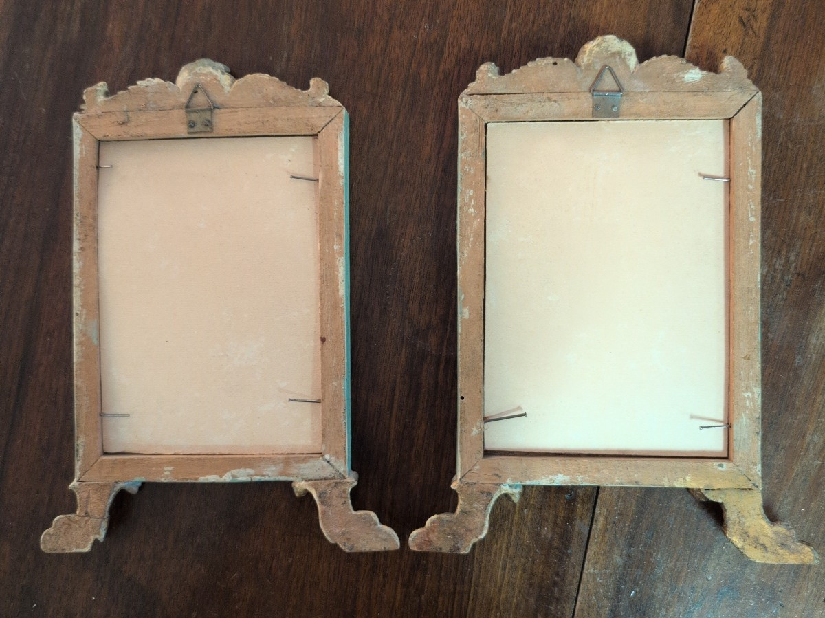 Pair Of Genoese Neoclassical Mirrors, Formerly Cantaglorie Elements – Late 18th Century-photo-4