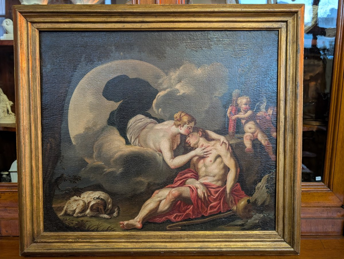 Diana And Endymion – 18th Century Painting-photo-5