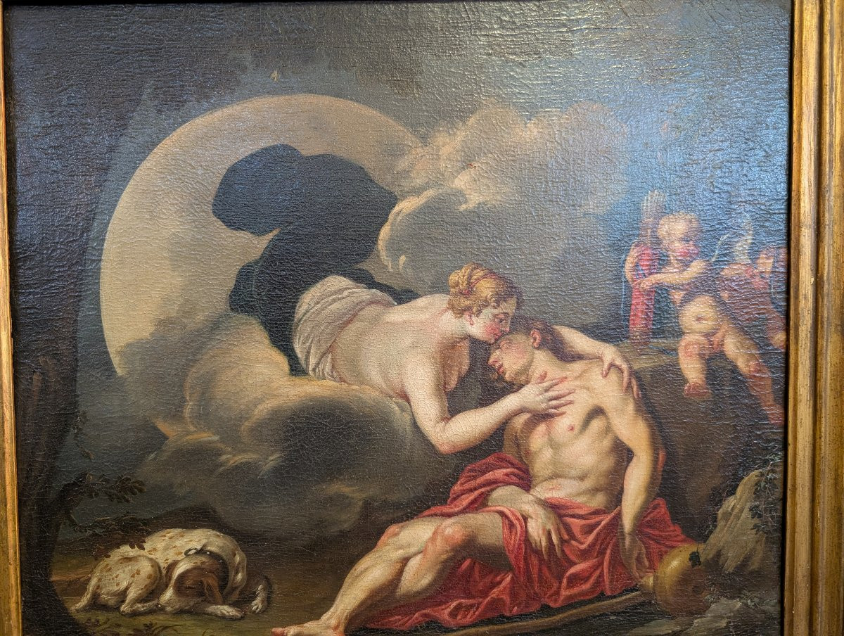 Diana And Endymion – 18th Century Painting-photo-8