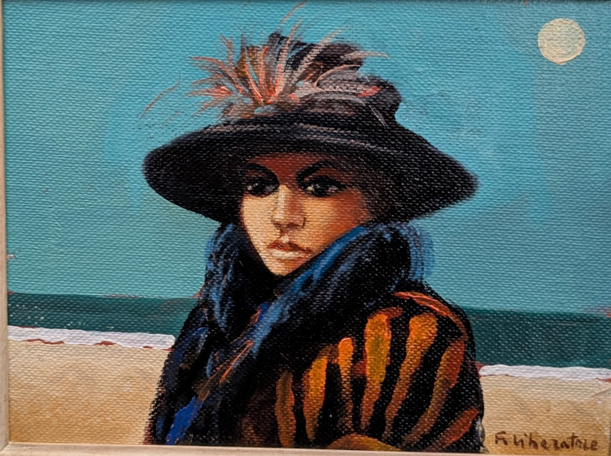 Fausto M. Liberatore, Portrait marin, huile sur toile, années 70