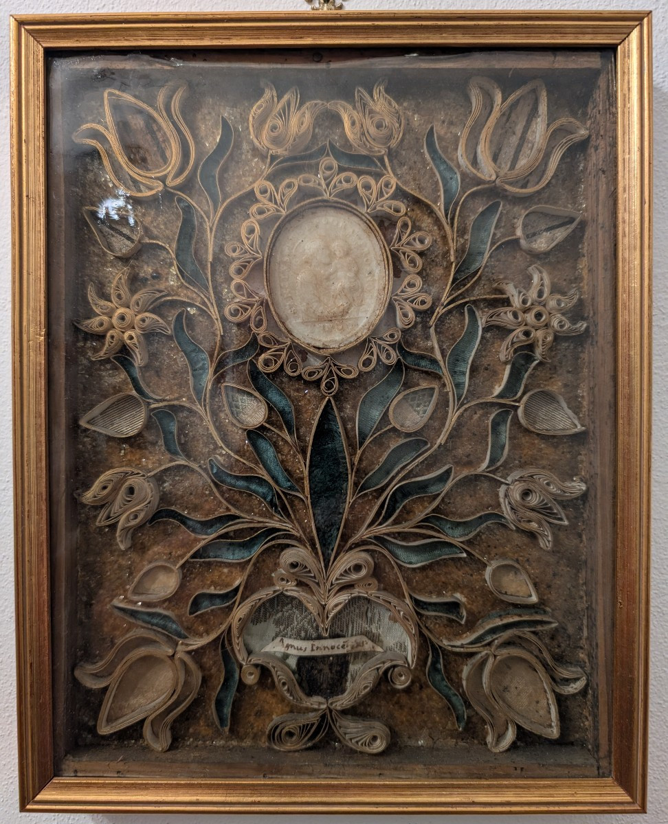 Reliquaire Agnus Dei en cire XVIIe siècle Innocent XI-photo-2