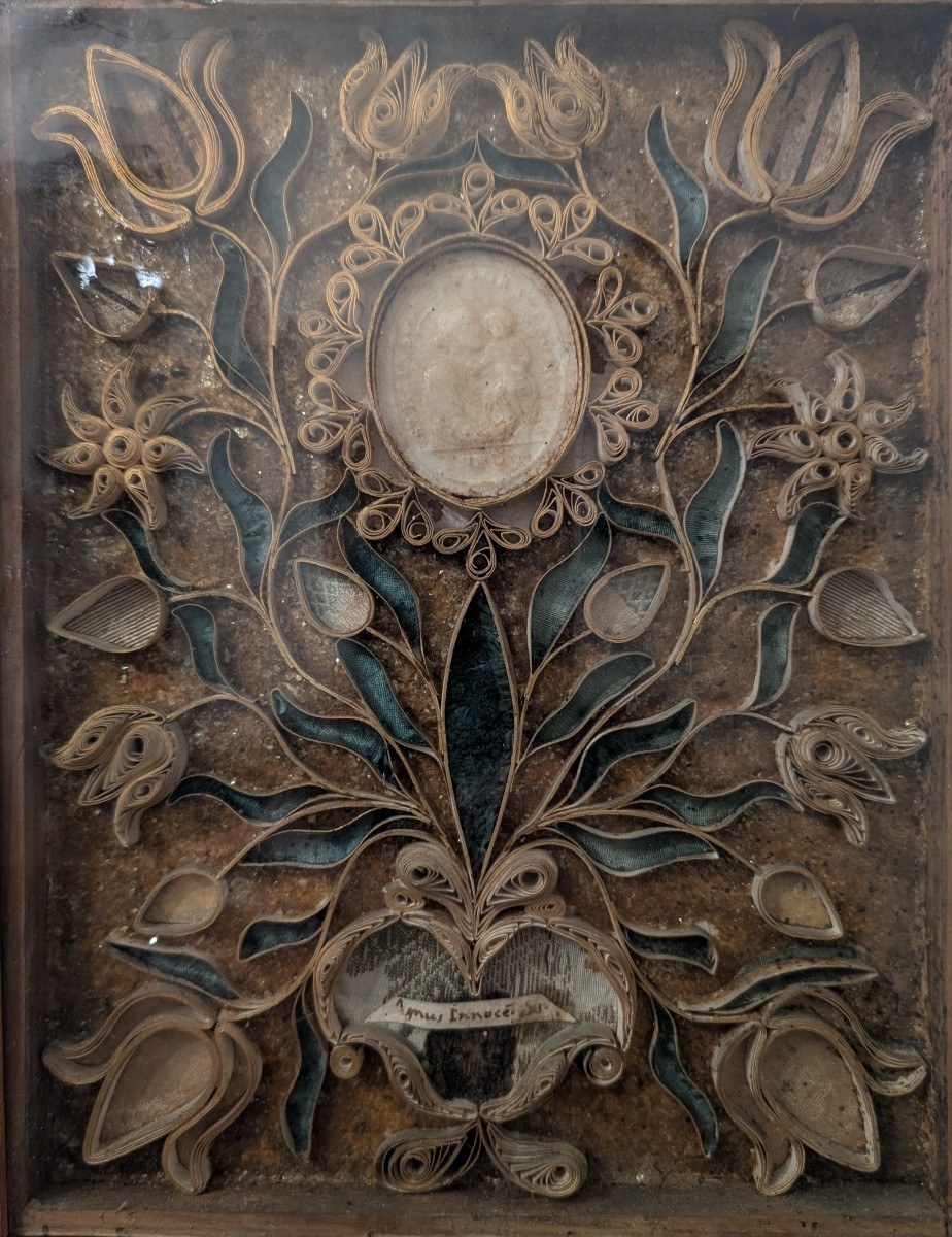 Reliquaire Agnus Dei en cire XVIIe siècle Innocent XI