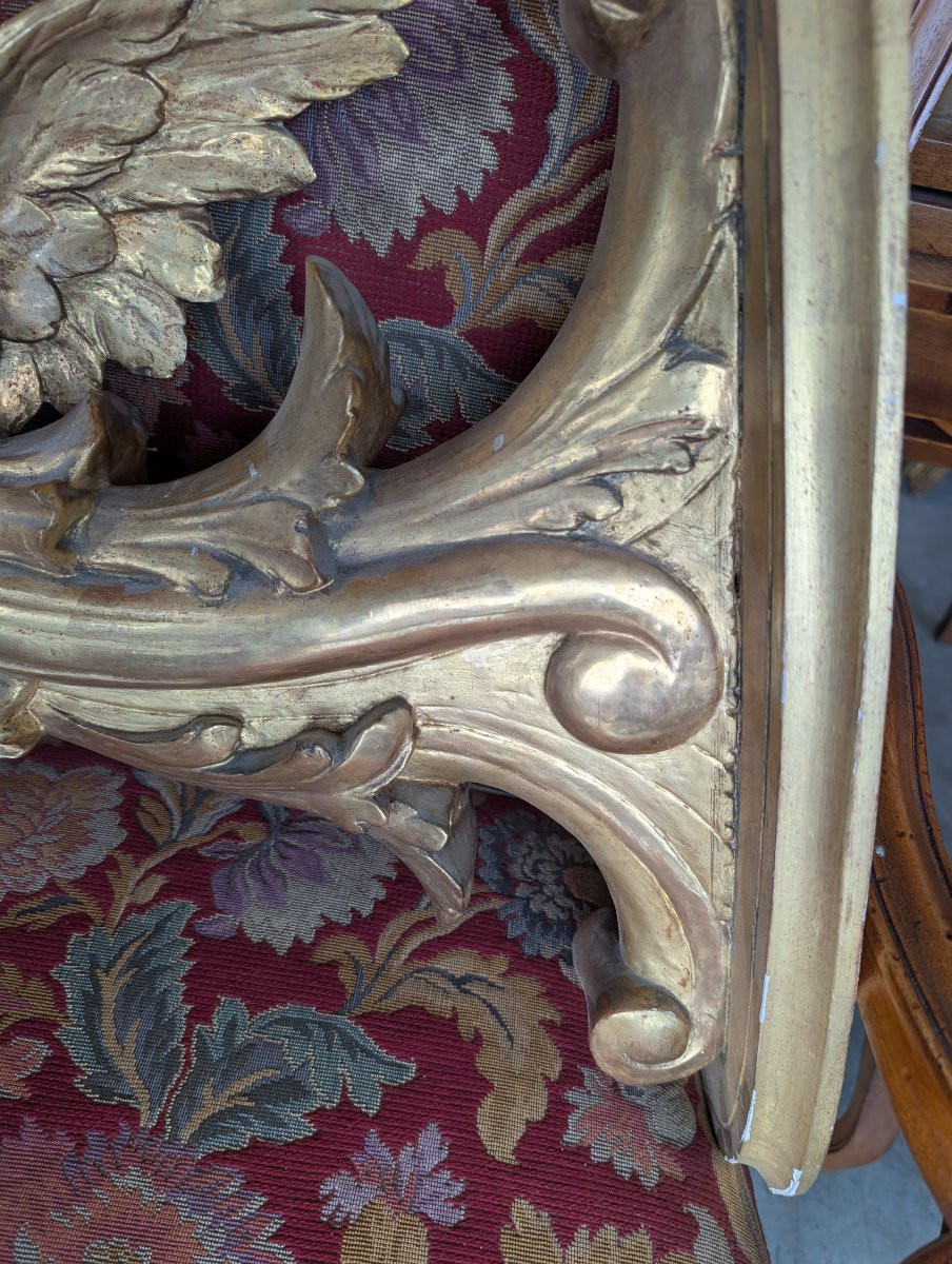 Paire d’anges porte-cierge en bois doré XIXe siècle-photo-8
