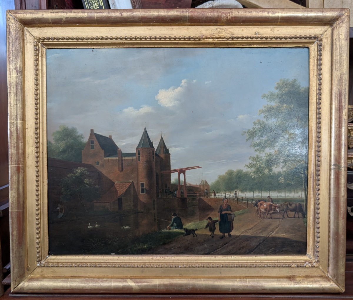 Landscape With Figures And Livestock, Pieter Gerardus Van Os-photo-2