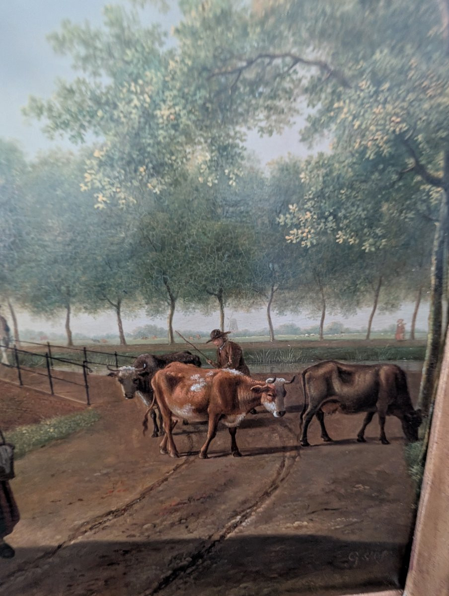 Landscape With Figures And Livestock, Pieter Gerardus Van Os-photo-1