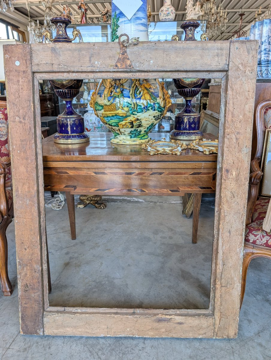 Important cadre italien du XVIIe siècle en bois sculpté et doré, entièrement d’origine.-photo-7