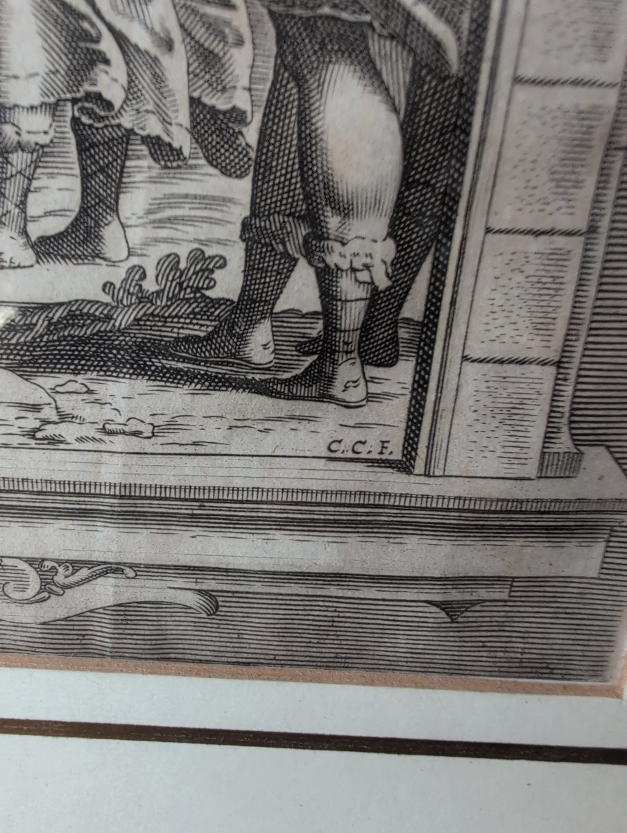 Suite de quatre gravures de la Jérusalem délivrée – dessins de Bernardo Castello, fin XVIe sièc-photo-4