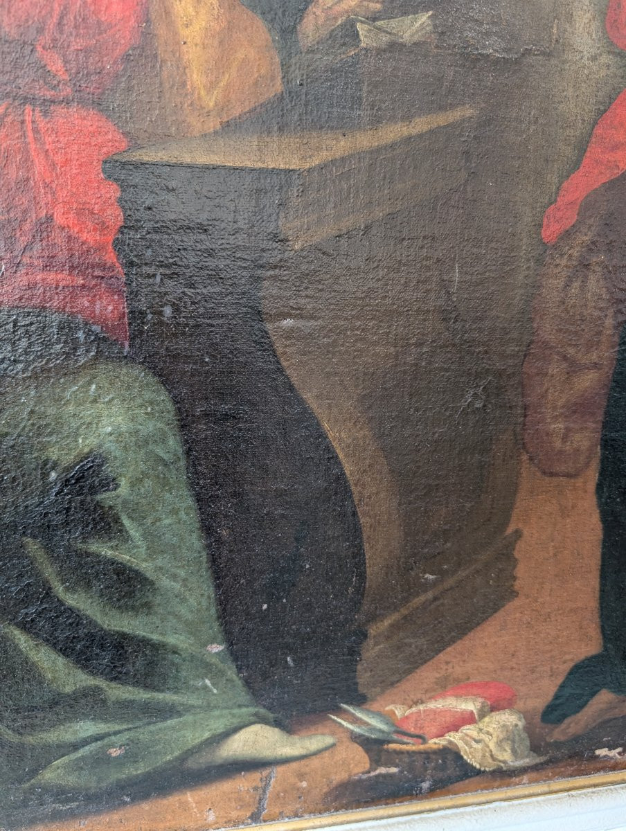 Annonciation, peinture à l’huile sur toile, fin XVIIe siècle, cm 78 x 100-photo-6