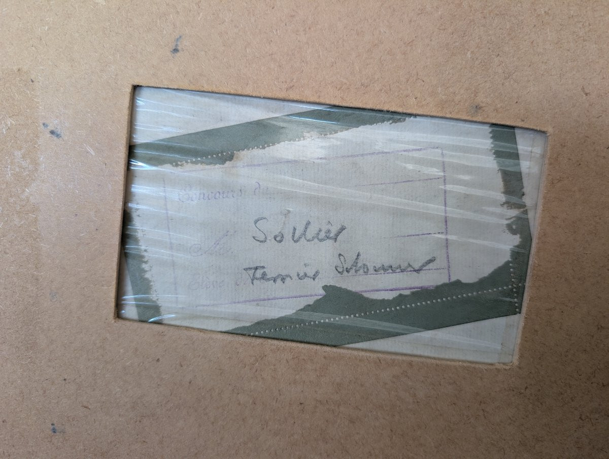 Henri Sollier – Étude Académique Datée 1906-photo-3