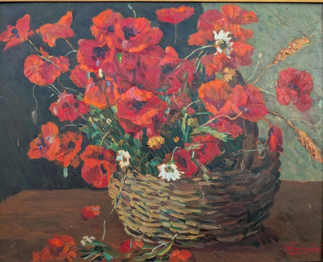 Mario Tamburini (1914-1989) – Nature Morte Aux Coquelicots, 1968-photo-3