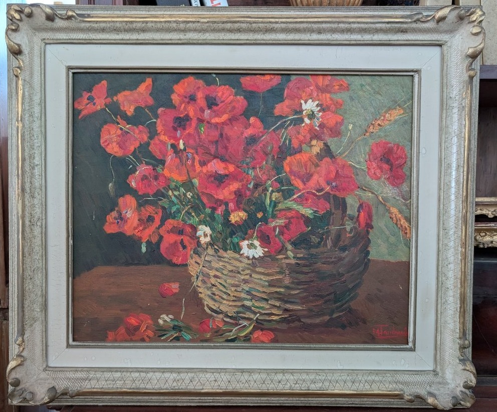 Mario Tamburini (1914-1989) – Nature Morte Aux Coquelicots, 1968-photo-1