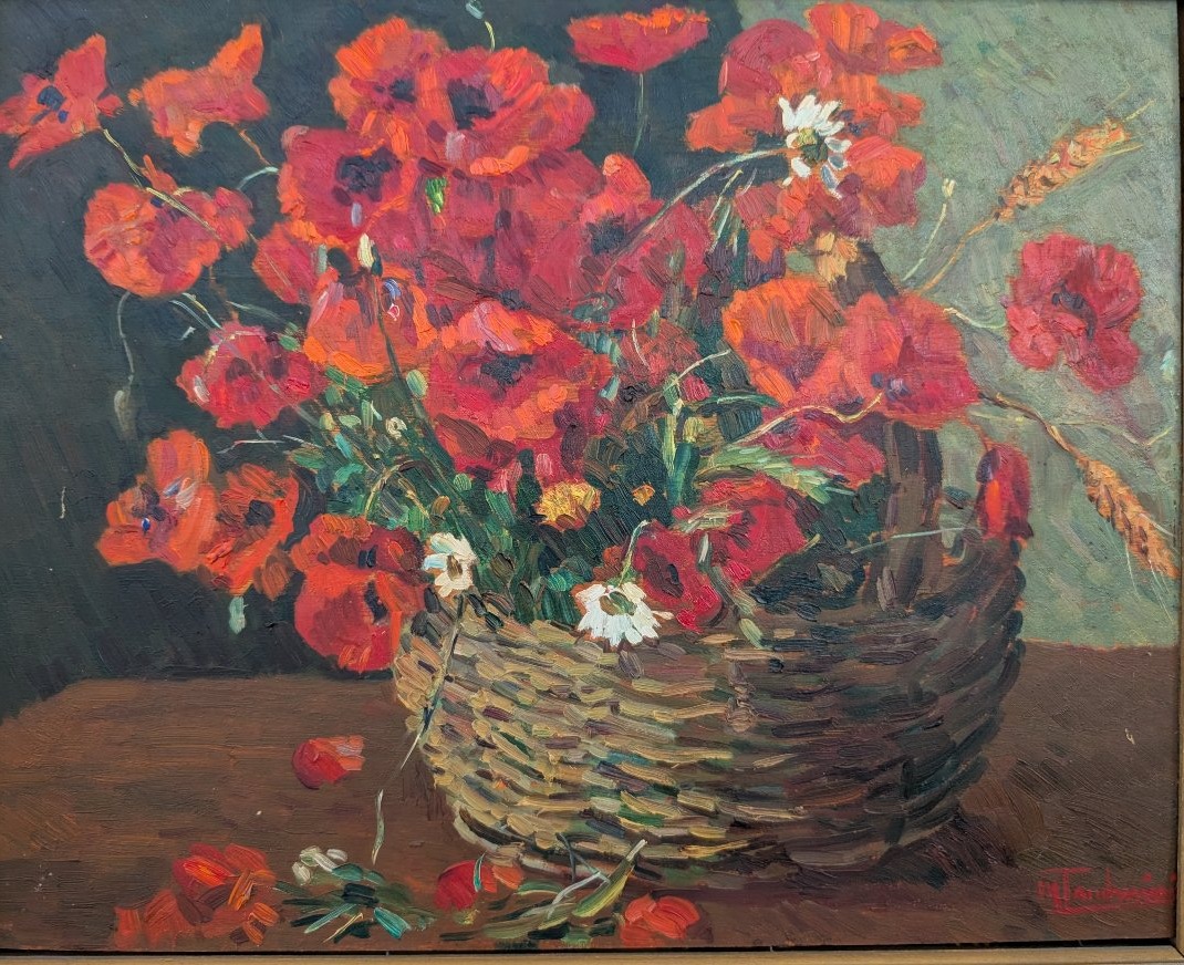 Mario Tamburini (1914-1989) – Nature Morte Aux Coquelicots, 1968-photo-3