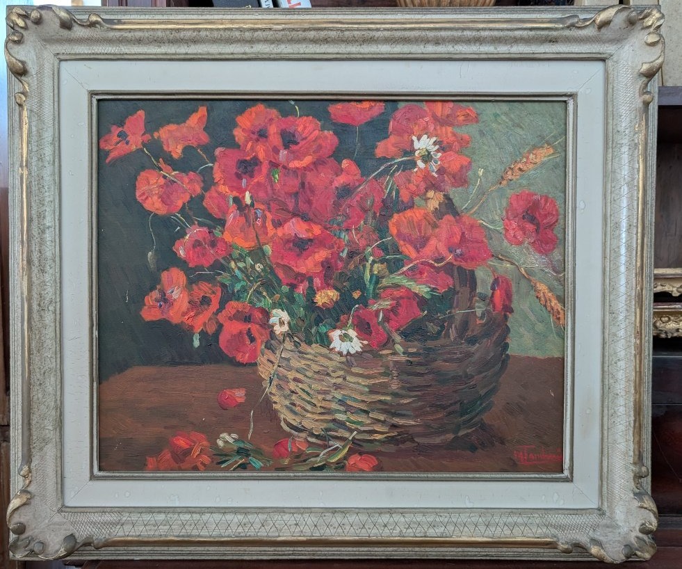 Mario Tamburini (1914-1989) – Nature Morte Aux Coquelicots, 1968-photo-4