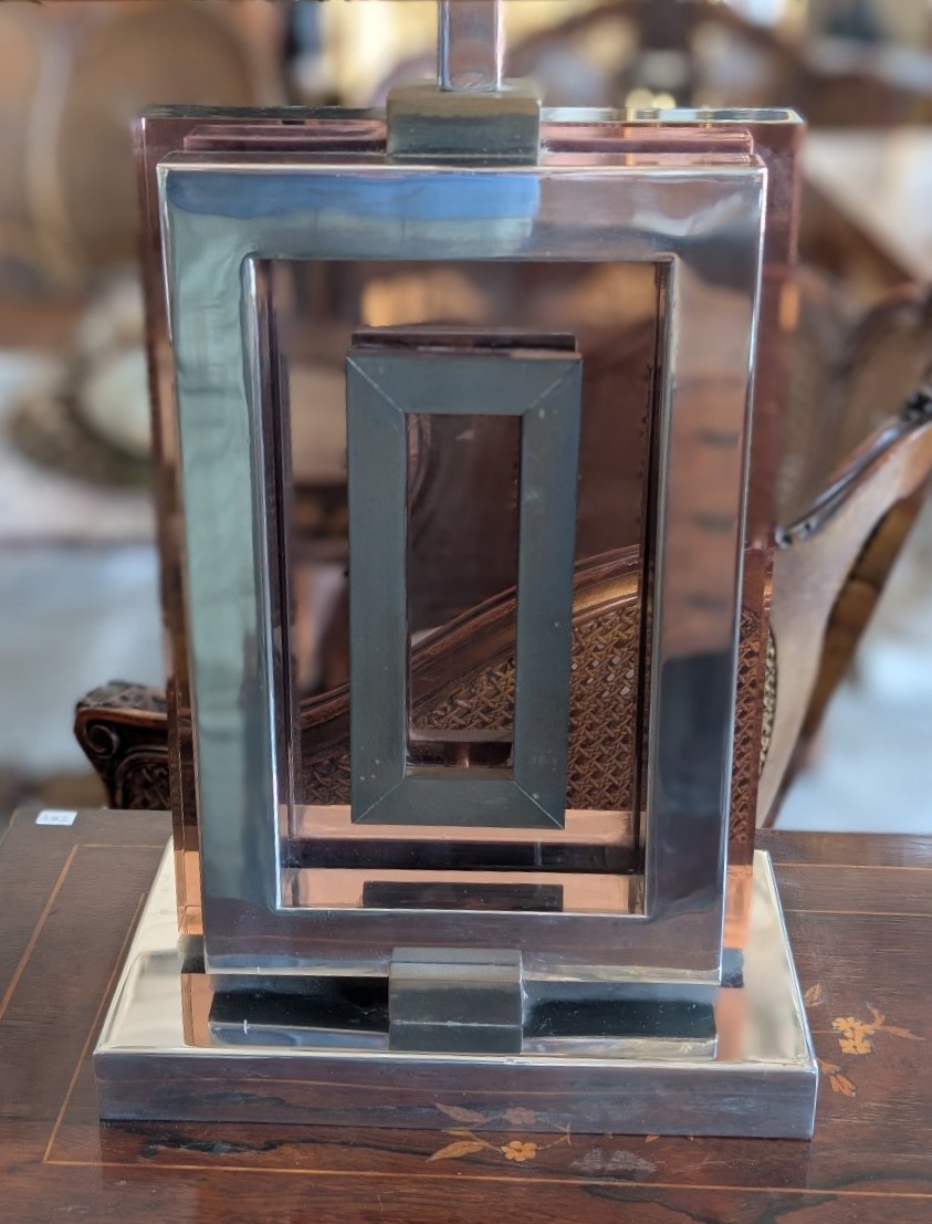 Lampe De Console Romeo Rega En Acier, Laiton Et Plexiglas – Années 1970-photo-6