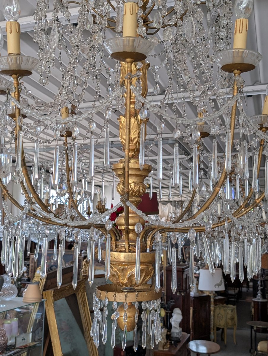 Grand Lustre Génois Néoclassique À 10 Lumières-photo-2