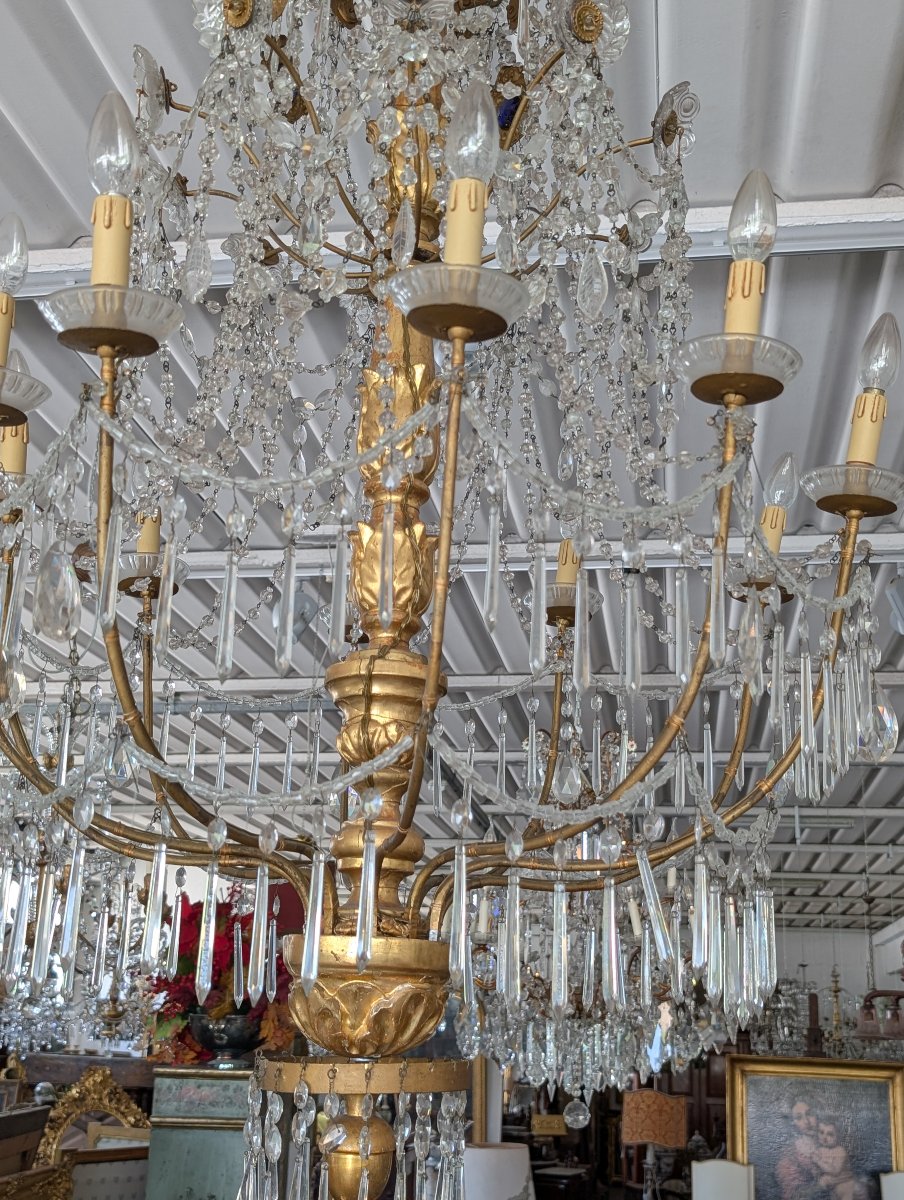 Grand Lustre Génois Néoclassique À 10 Lumières-photo-3