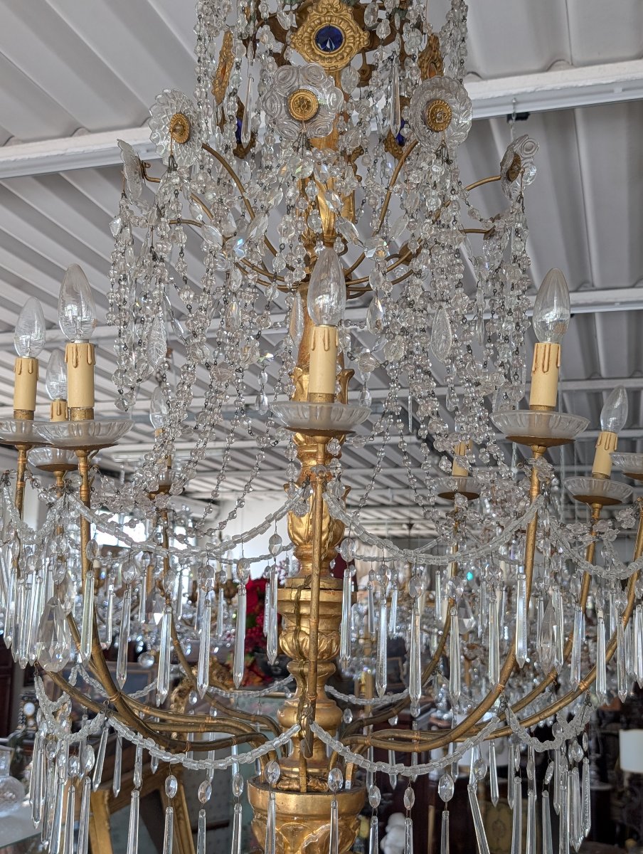 Grand Lustre Génois Néoclassique À 10 Lumières-photo-6