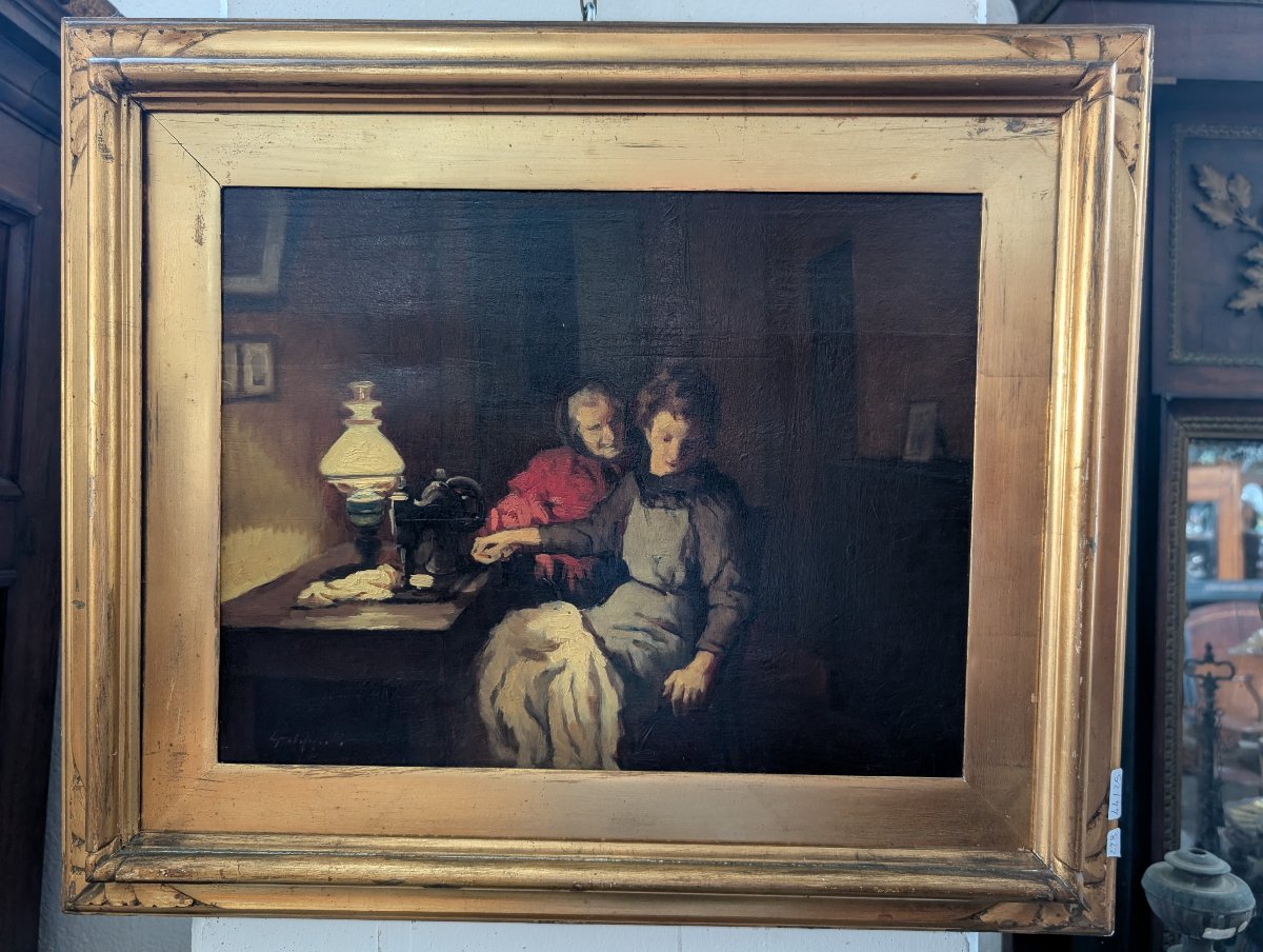 Cafiero Filippelli (1889–1973) – “bad Advice,” Oil On Panel, 1930s-photo-2