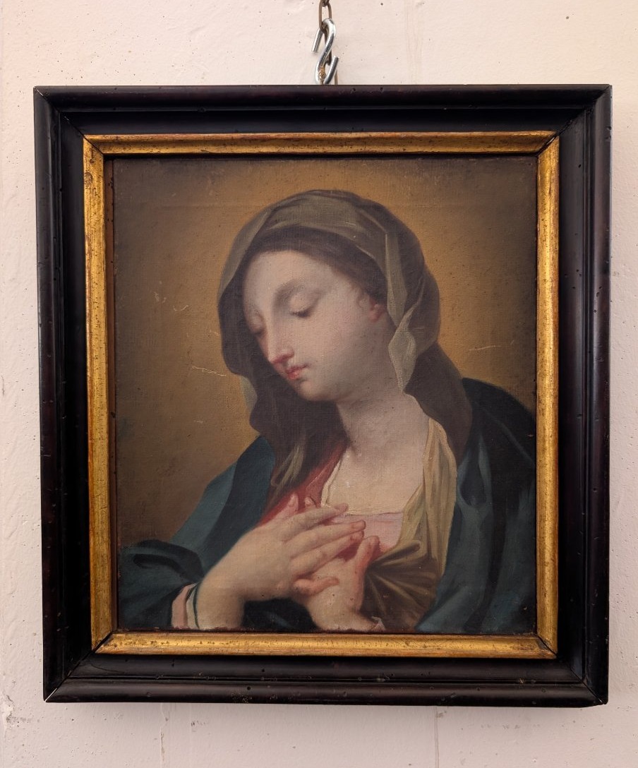 Madonna In Prayer, Oil On Canvas, Late 18th Century