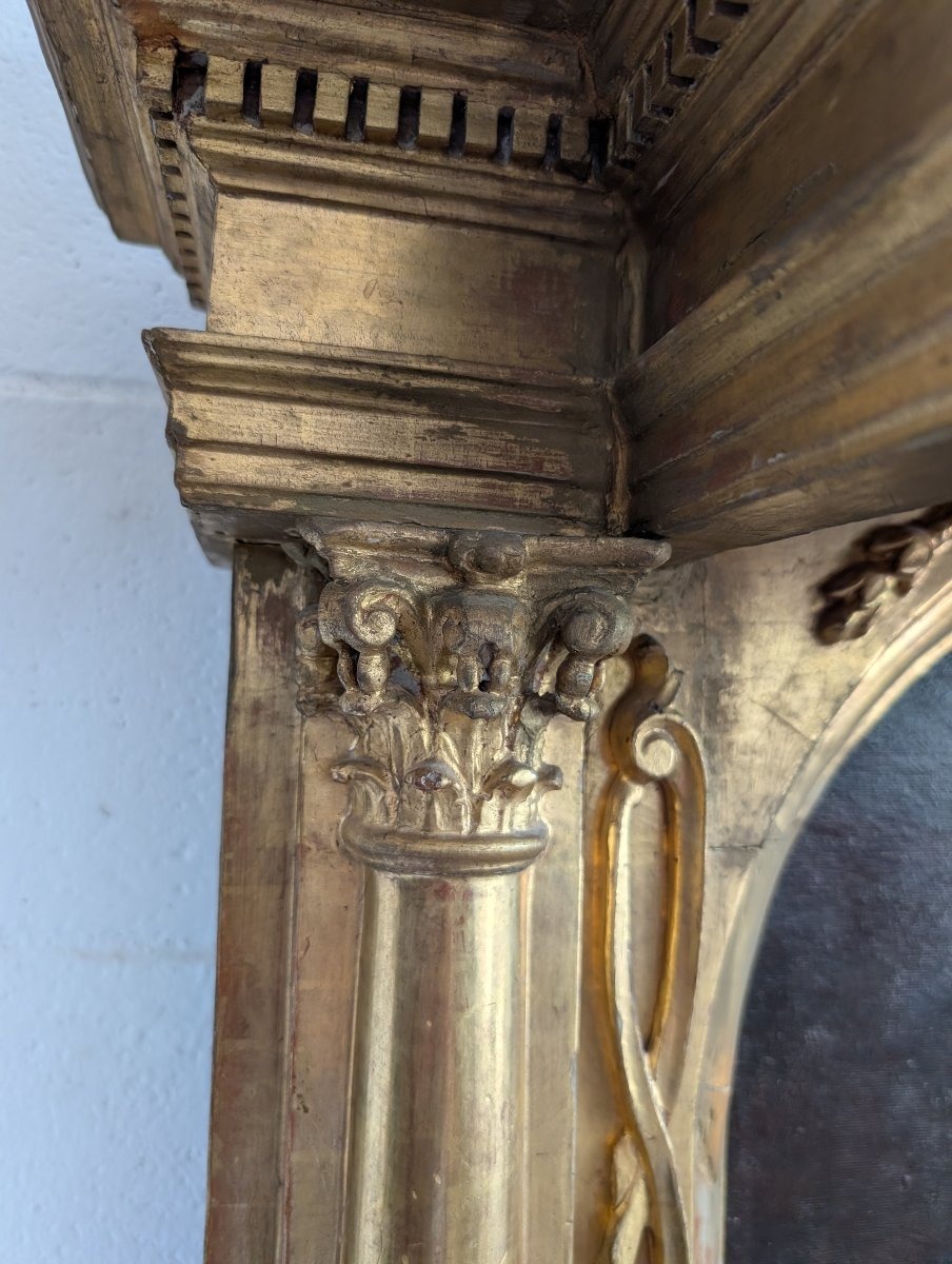 Gilded And Carved Wooden Newsstand, 19th Century-photo-2