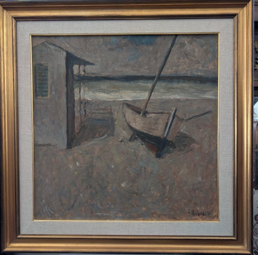 Giuseppe Manfredi (Seravezza, 1934 – Montecatini Terme, 1987) Bateau échoué sur la plage 1971