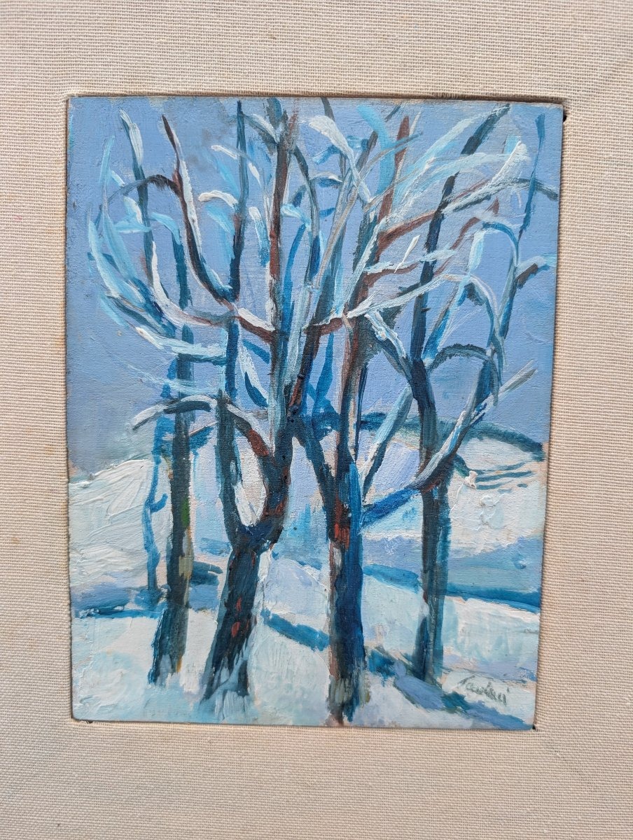 Enrico Paolucci (genoa, 1901 – Turin, 1999) Snow-covered Landscape-photo-1