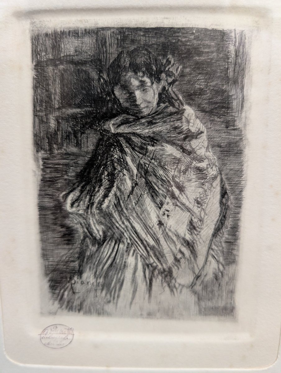 Mosè Bianchi 1840–1904 – Set Of Three Original Etchings – Calcografia Antonio Fusetti, Milan-photo-3