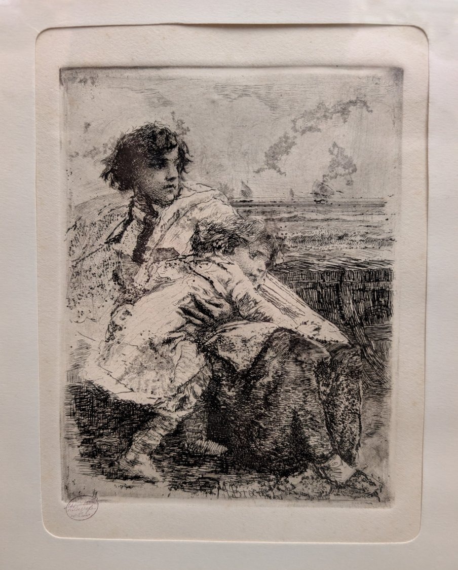 Mosè Bianchi 1840–1904 – Set Of Three Original Etchings – Calcografia Antonio Fusetti, Milan-photo-4