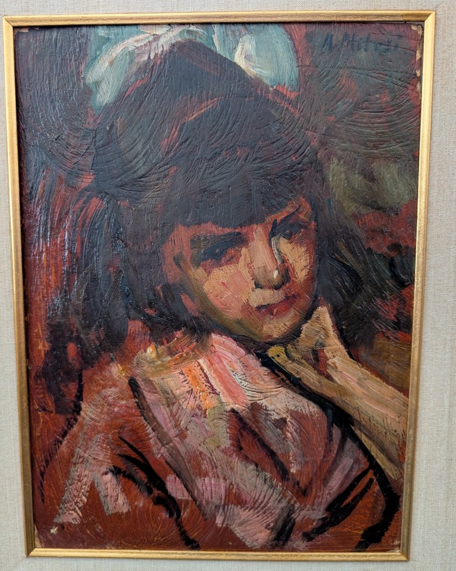 Alessandro Milesi (1856–1945) – Portrait Of A Young Girl-photo-3