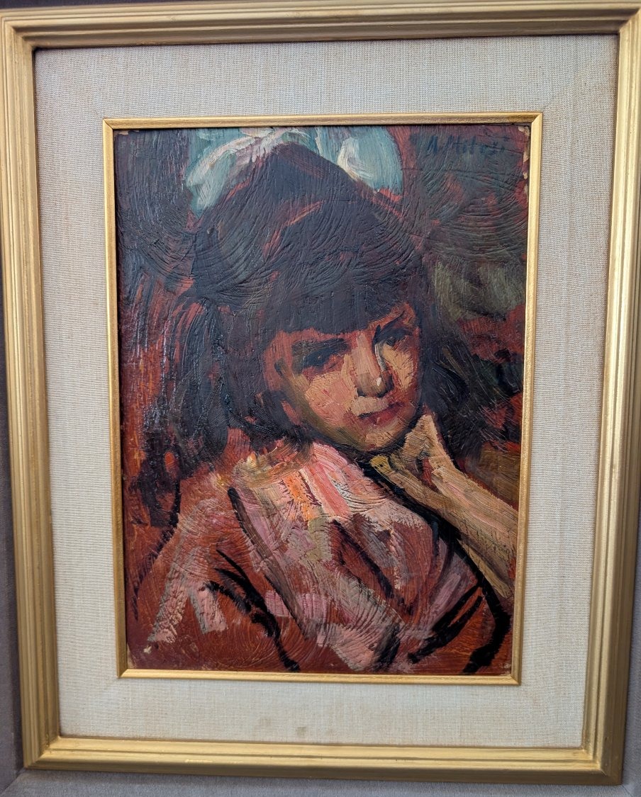 Alessandro Milesi (1856–1945) – Portrait Of A Young Girl-photo-4