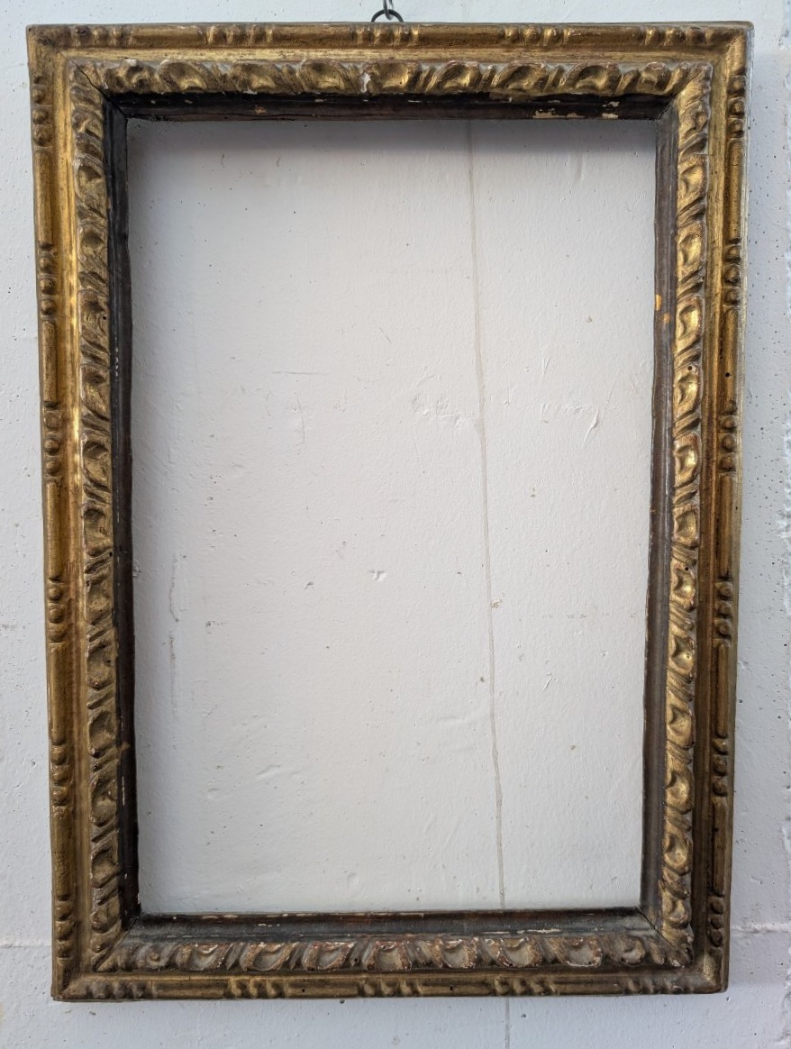 Italian Wooden Frame Gilded With Pure Gold, Italy, 18th Century