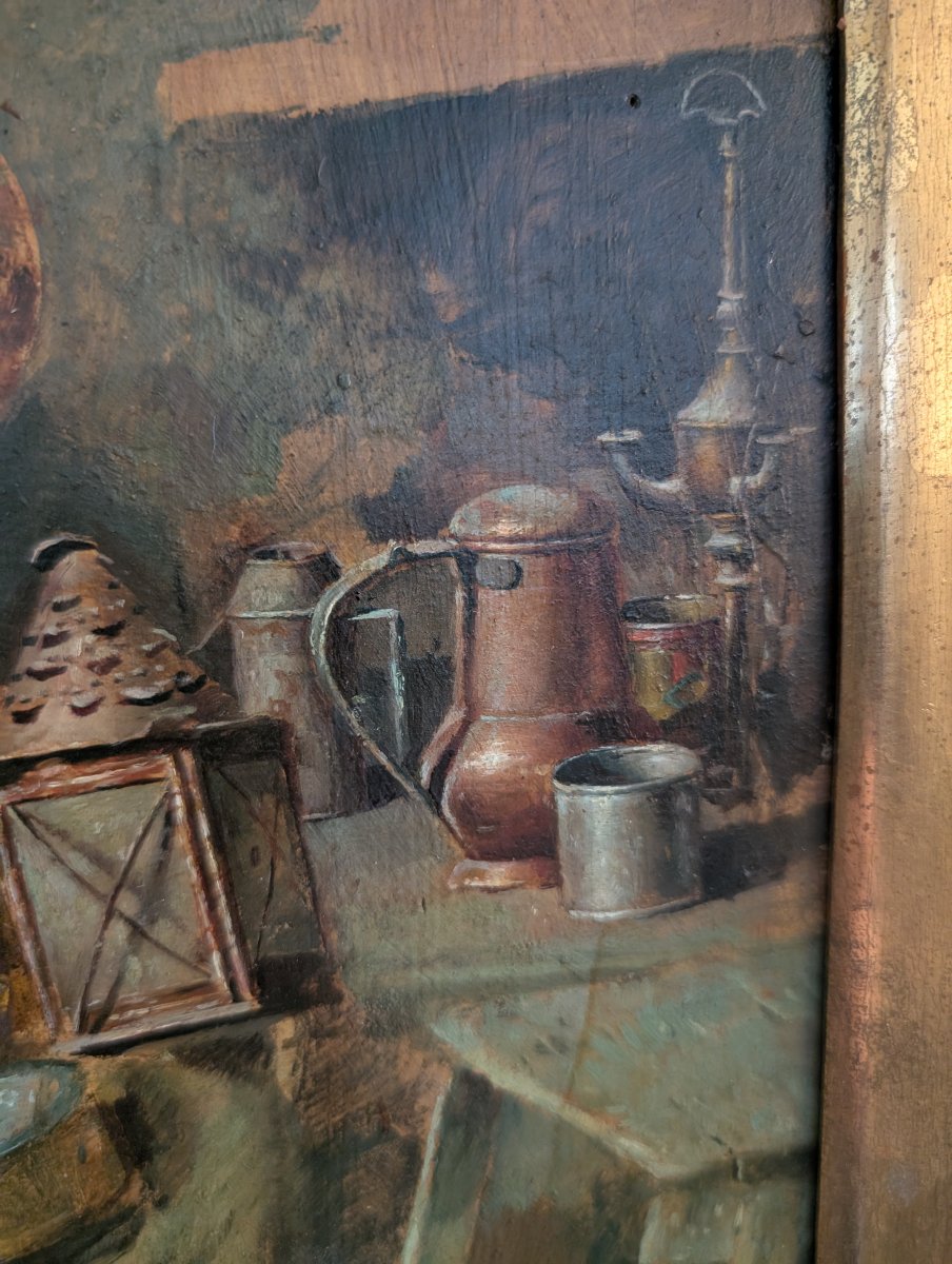 Tito Pellicciotti (1871-1950) – Le Cordonnier – Huile sur panneau-photo-1