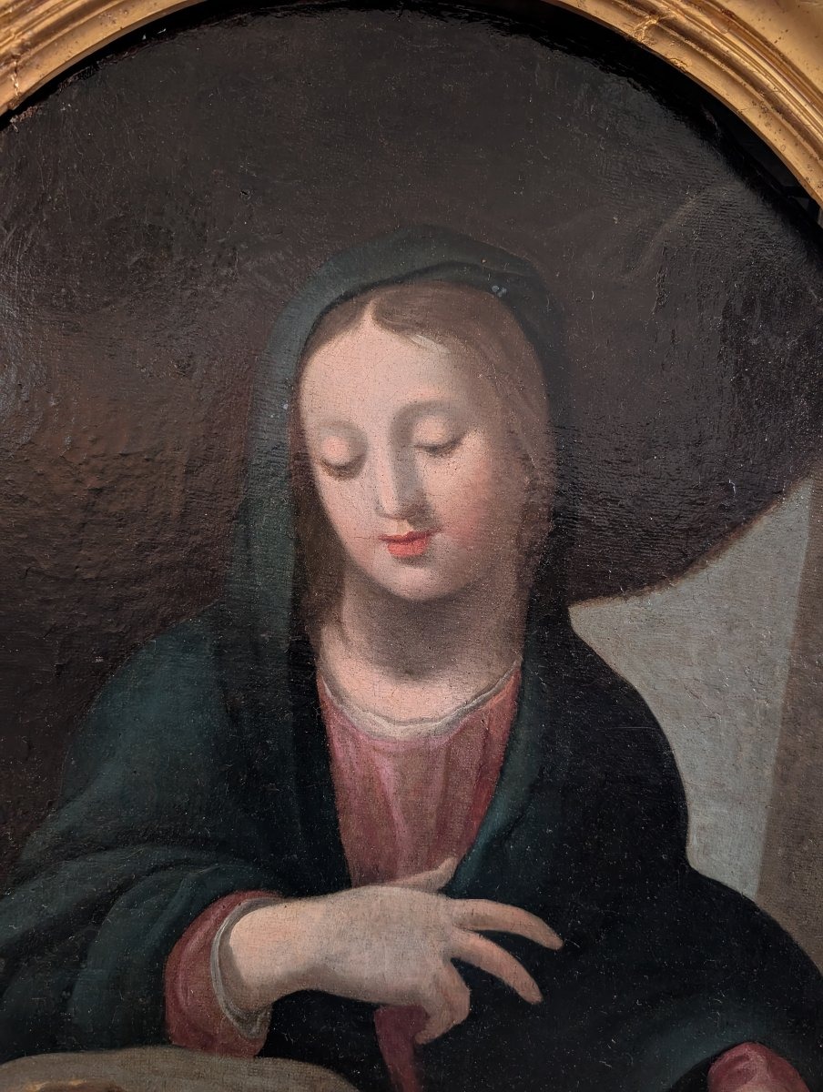 École française, début du XIXe siècle – Vierge à l'Enfant endormi-photo-4