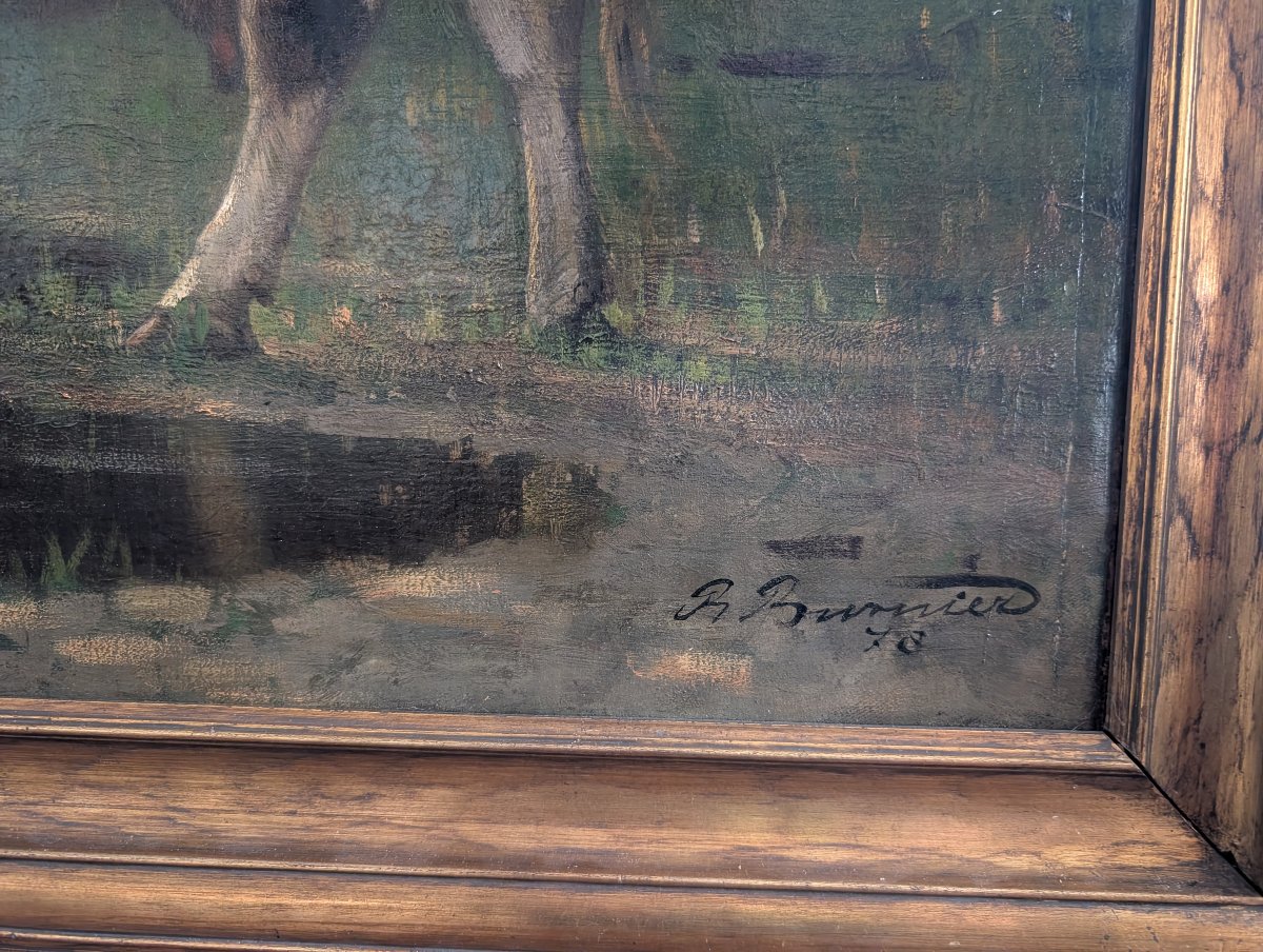 Richard Burnier (1826–1884) Dutch Landscape With Grazing Cattle-photo-5