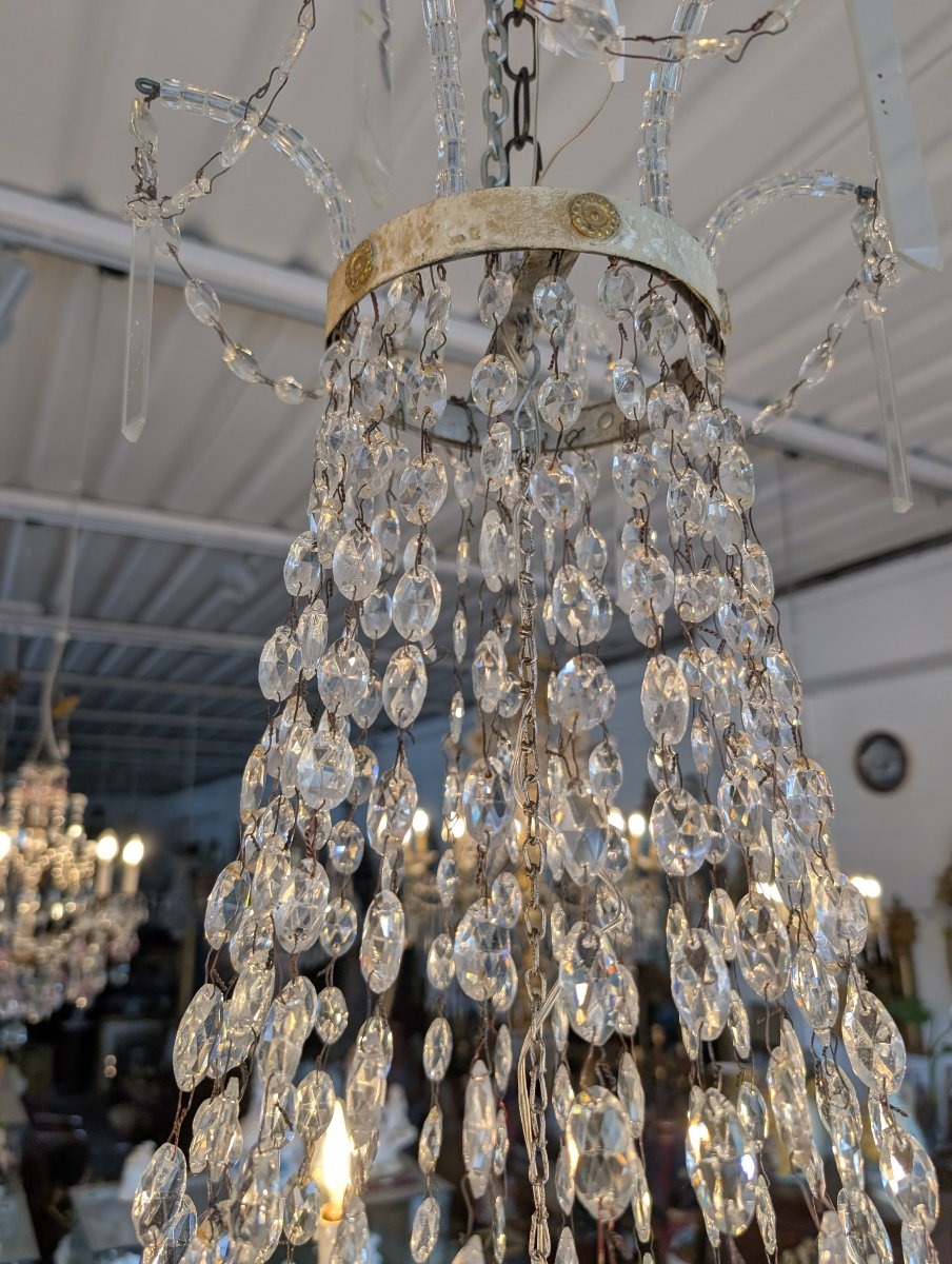 Six-light Empire-style Chandelier With Crystals – Napoleonic III Period-photo-2