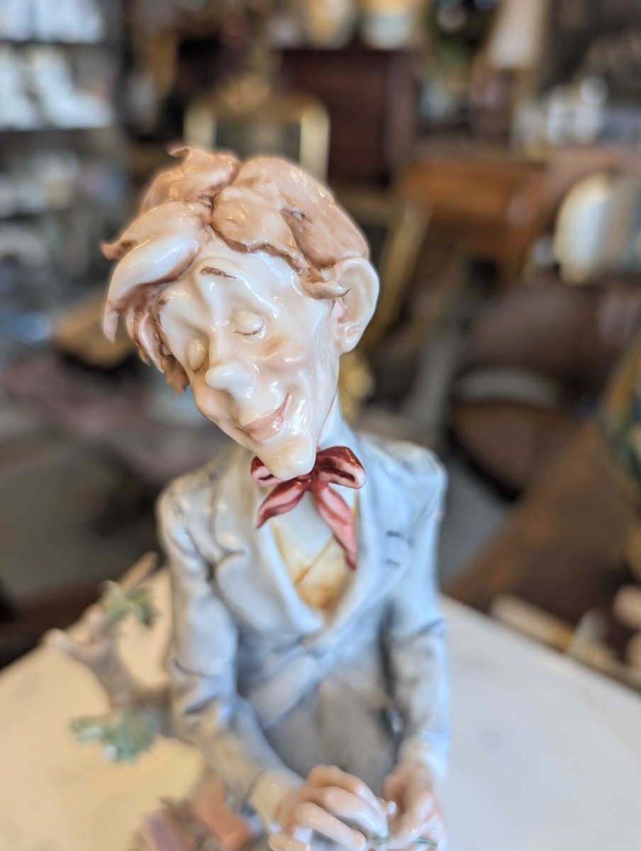 Giuseppe Cappè – Male Figure In Polychrome Ceramic-photo-5