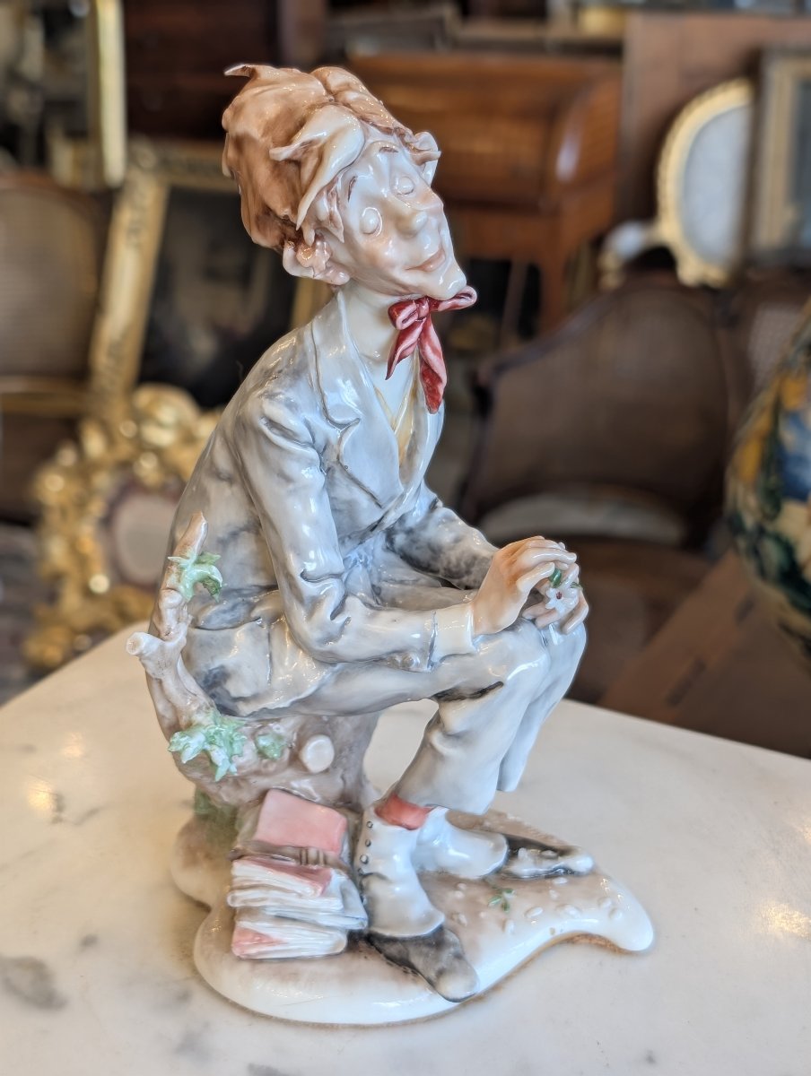 Giuseppe Cappè – Male Figure In Polychrome Ceramic-photo-8