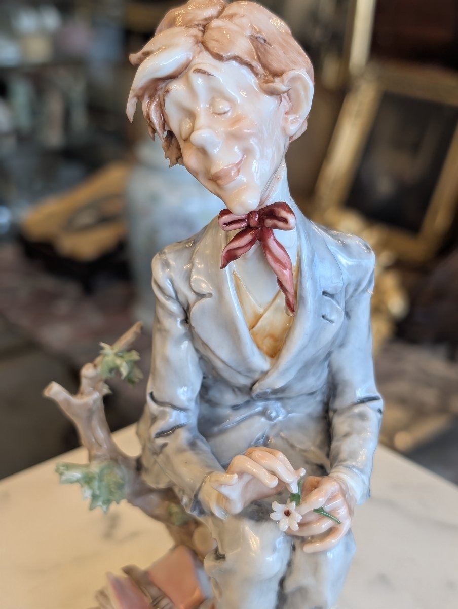 Giuseppe Cappè – Male Figure In Polychrome Ceramic