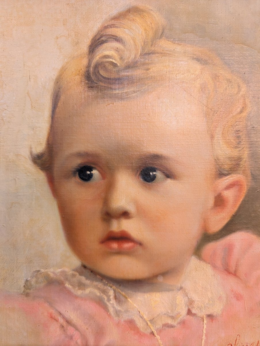 Portrait d’une petite fille – Huile sur carton, 1944