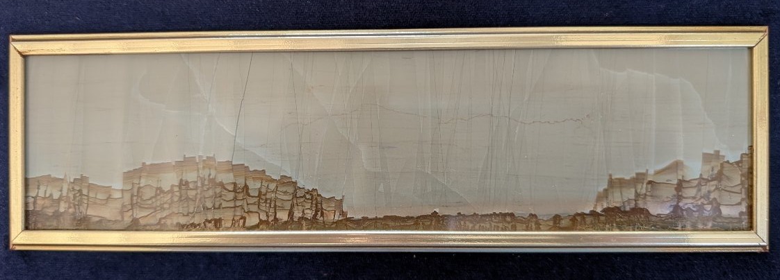 A Small Tuscan Village In A 19th-century Gilded Frame-photo-2