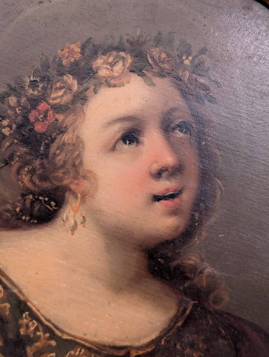 Saint Cecilia – A Neoclassical Painting From The Late 18th Century-photo-2