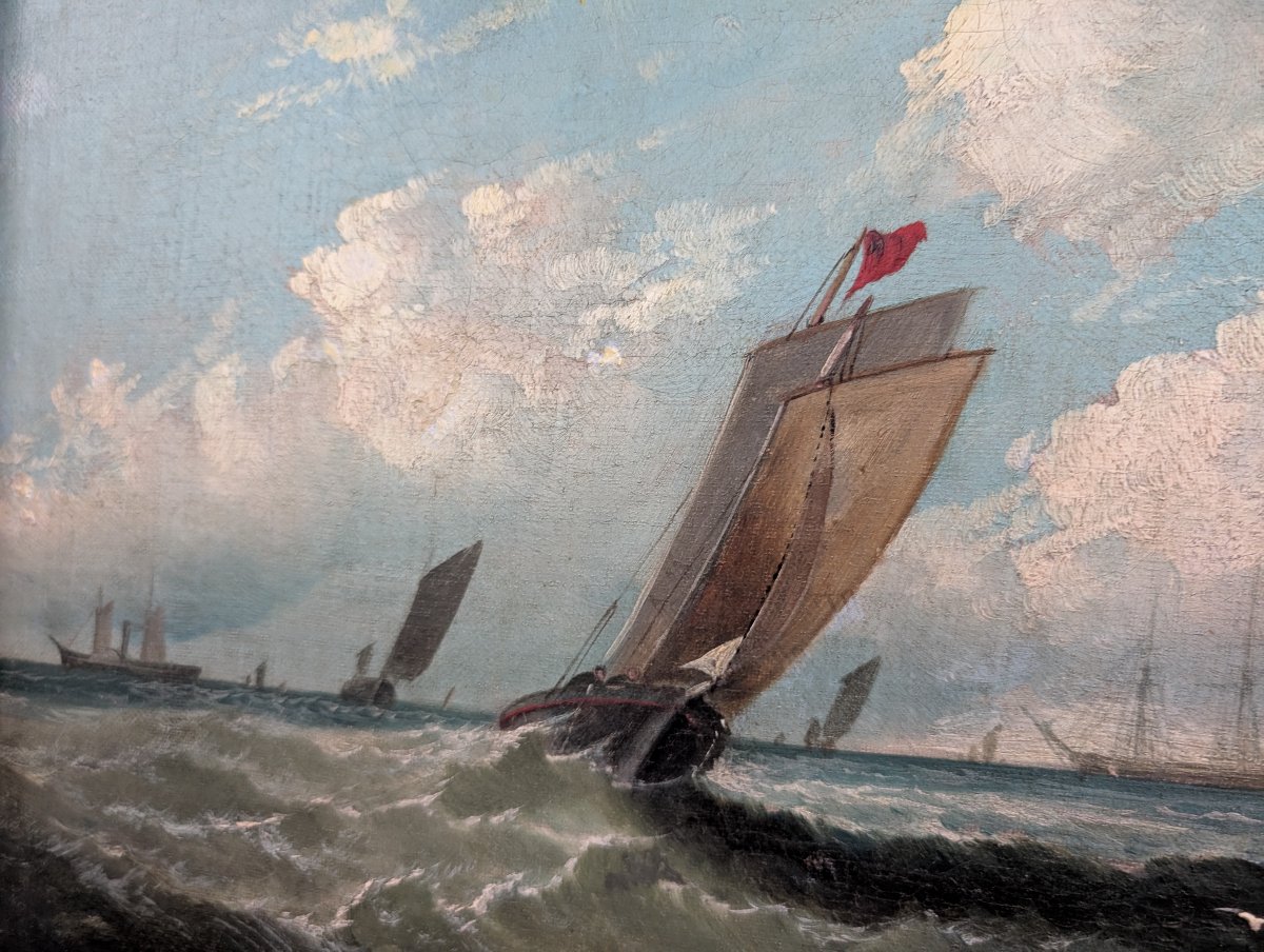 Marina With Fishing Boats Along The Coast – First Half Of The 19th Century-photo-2