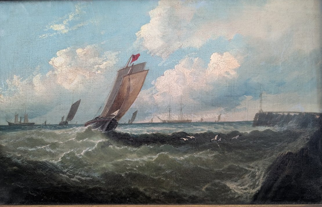 Marina With Fishing Boats Along The Coast – First Half Of The 19th Century-photo-3