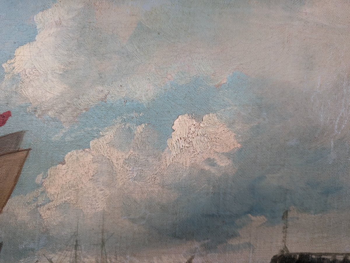 Marina With Fishing Boats Along The Coast – First Half Of The 19th Century-photo-1