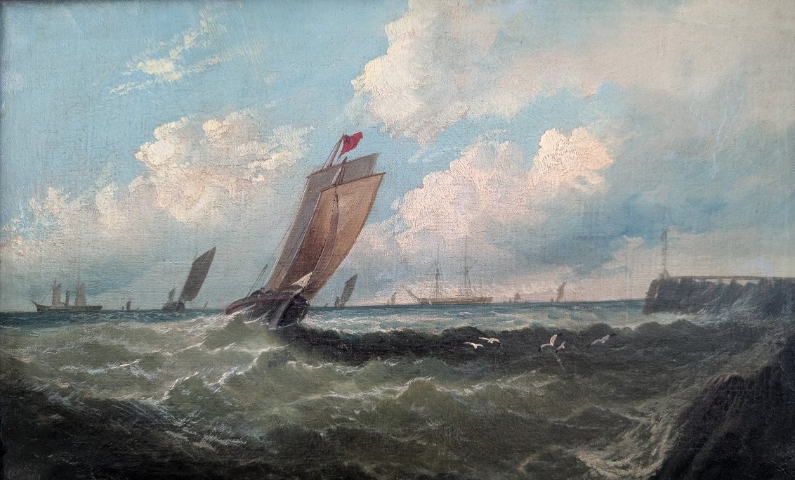 Marina With Fishing Boats Along The Coast – First Half Of The 19th Century-photo-4