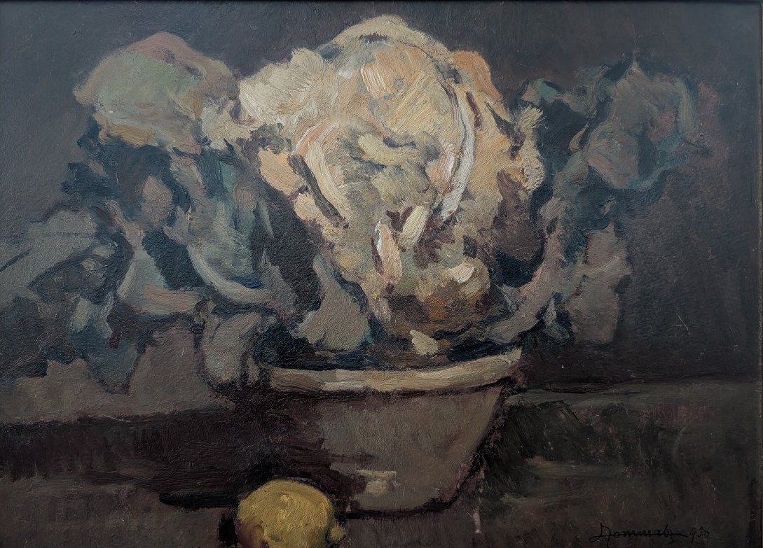 Lodovico Tommasi (Livourne, 1866 – Florence, 1941) – Nature morte au chou-fleur, 1930