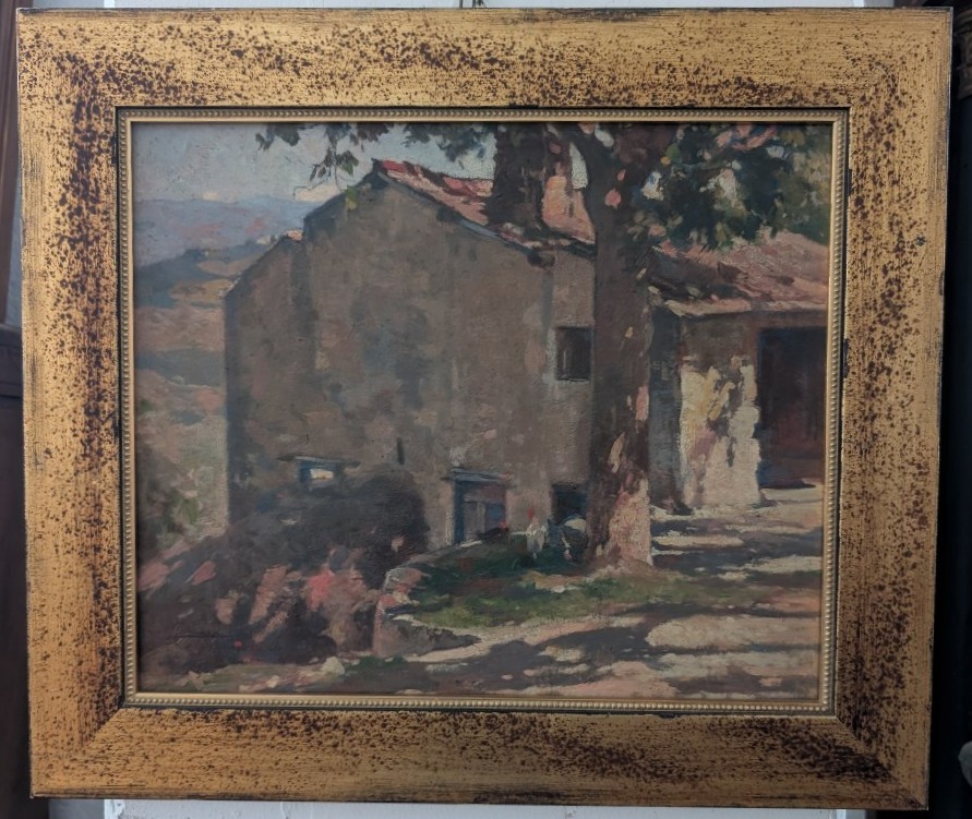 Lodovico Tommasi (1866–1941) – Paysage toscan avec maison de campagne-photo-3