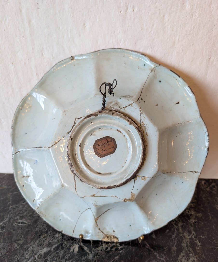 Large Polychrome Majolica Plate – Central Italy, 17th Century-photo-2