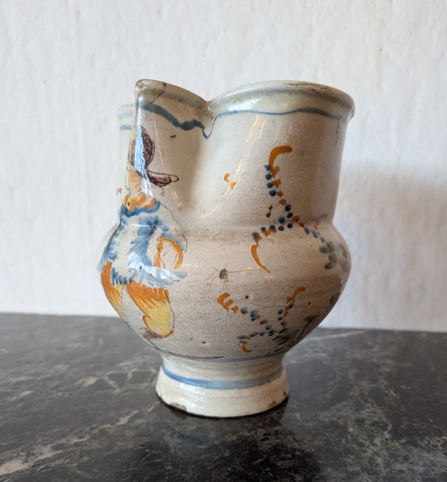 Pichet en faïence polychrome – Région ligure, XVIIIe siècle-photo-1